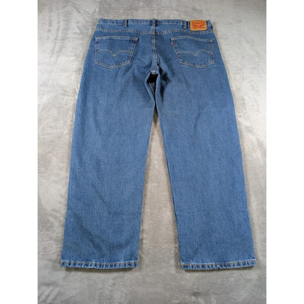 Levi's 550 Jeans Mens 44x30 Blue Denim Relaxed Fit Straight Leg Cotton Casual